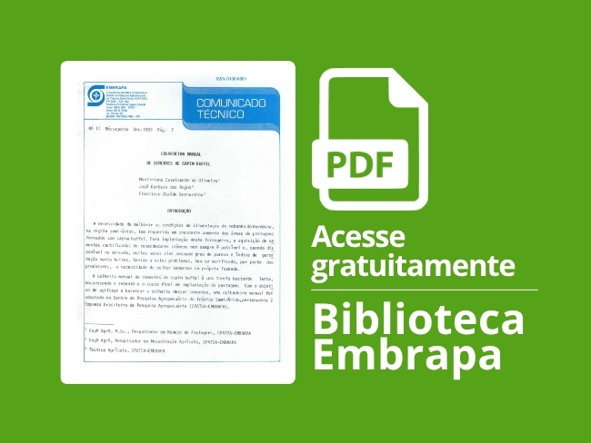 Publicação - Colhedeira manual de sementes de capim buffel