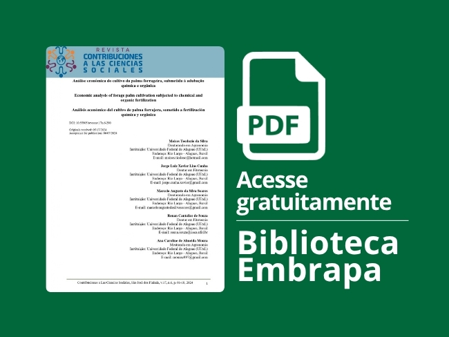 Análise econômica do cultivo da palma forrageira, submetida à adubação química e orgânica
