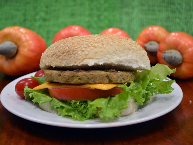 Hambúrguer de fibra de caju