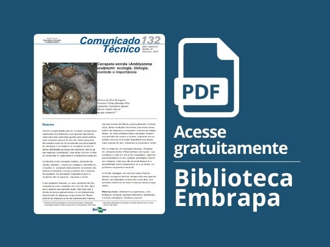Carrapato-estrela (Amblyomma sculptum): ecologia, biologia, controle e importância