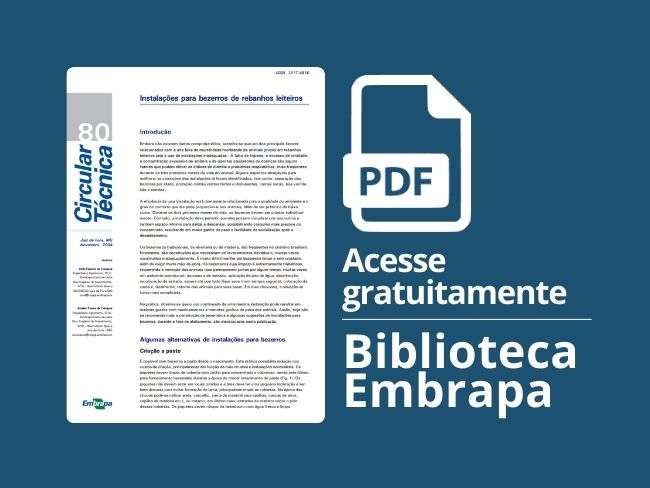Instalações para bezerros de rebanhos leiteiros