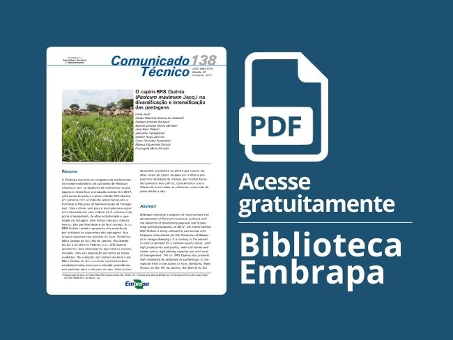 O capim-BRS Quênia (Panicum maximum Jacq.) na diversificação e intensificação das pastagens