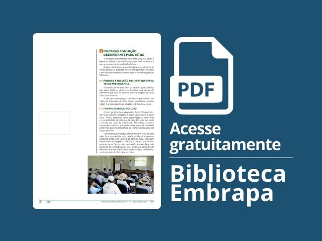 Preparar a solução desinfetante para tetos