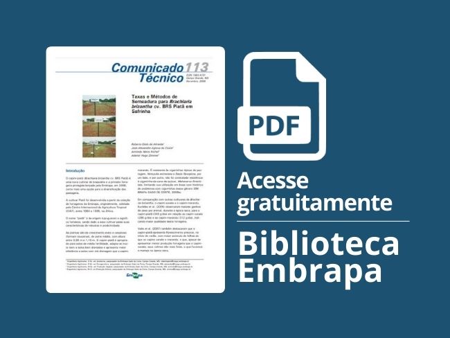 Taxas e métodos de semeadura para Brachiaria brizantha cv. BRS Piatã em safrinha