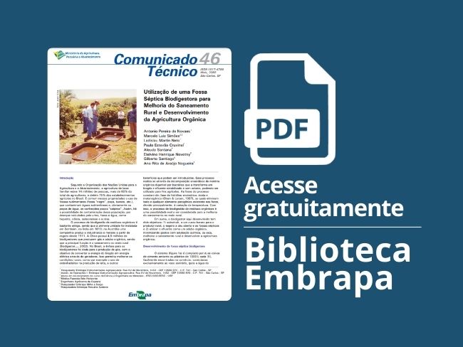 Utilização de uma fossa séptica biodigestora para melhoria do saneamento rural e desenvolvimento da agricultura orgânica