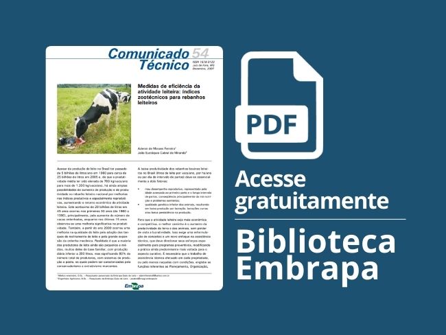 Medidas de eficiência da atividade leiteira: índices zootécnicos para rebanhos leiteiros