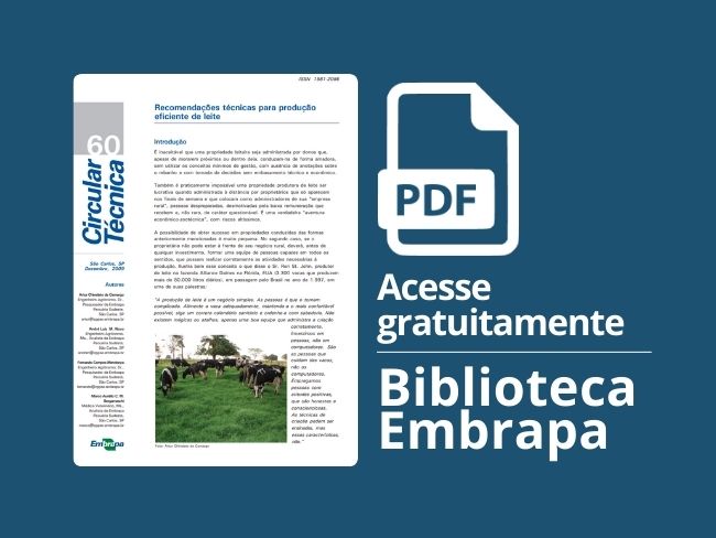 Recomendações técnicas para produção eficiente de leite