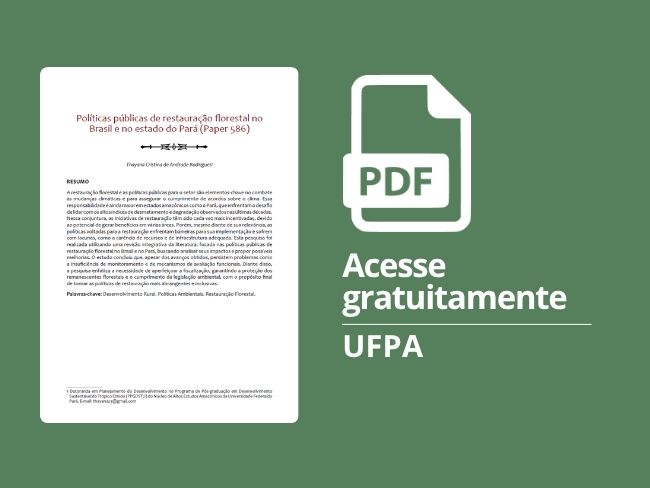 Políticas públicas de restauração florestal no Brasil e no estado do Pará