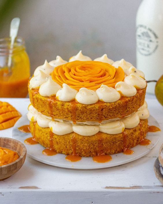 Bolo De Camada De Manga Verde