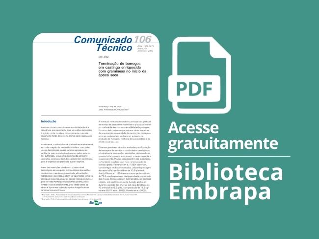 Terminação de borregos em caatinga enriquecida com gramíneas no início da época seca